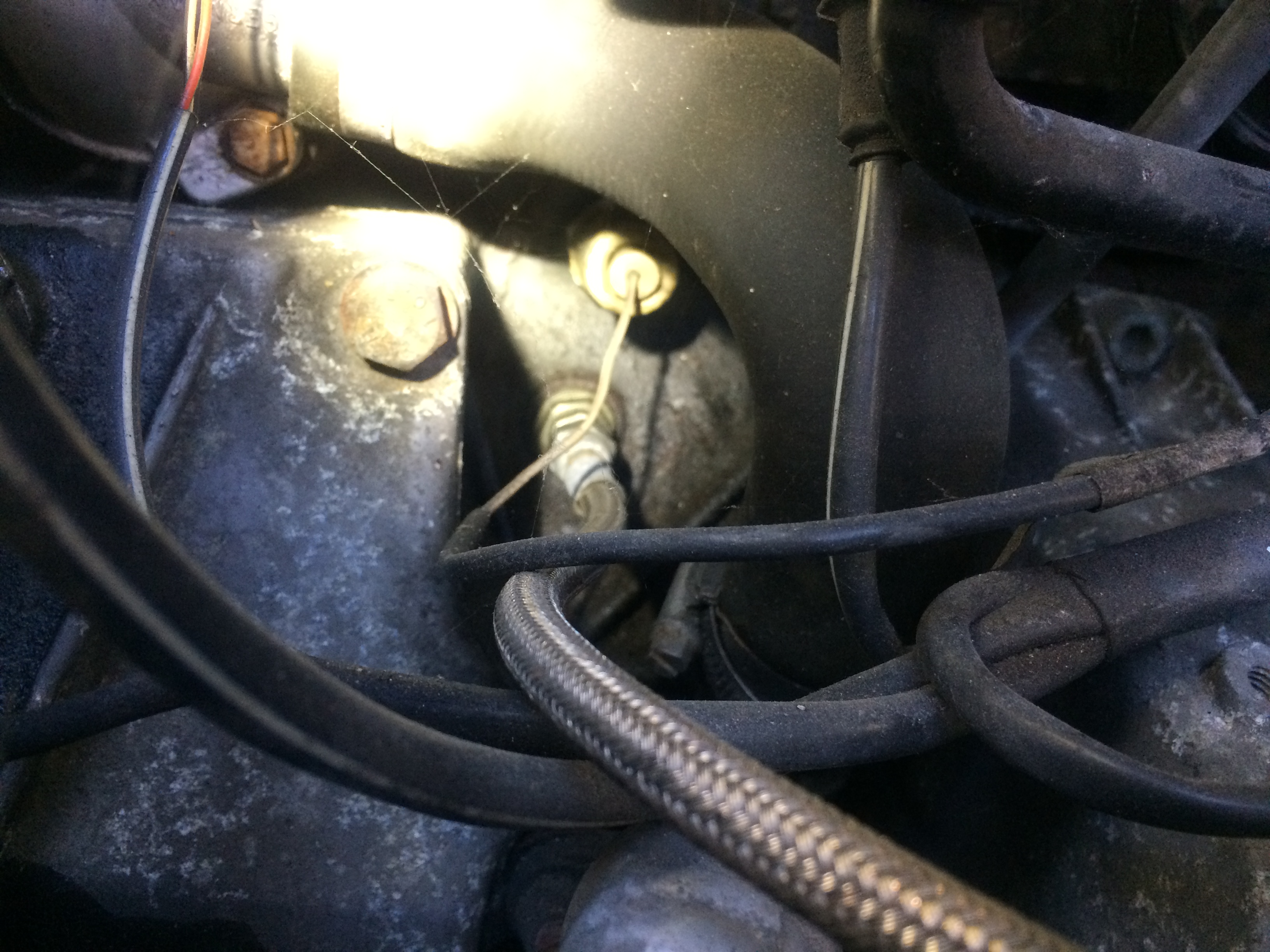 On my S6 I installed an oil line to a remote mounted oil pressure gauge sender.